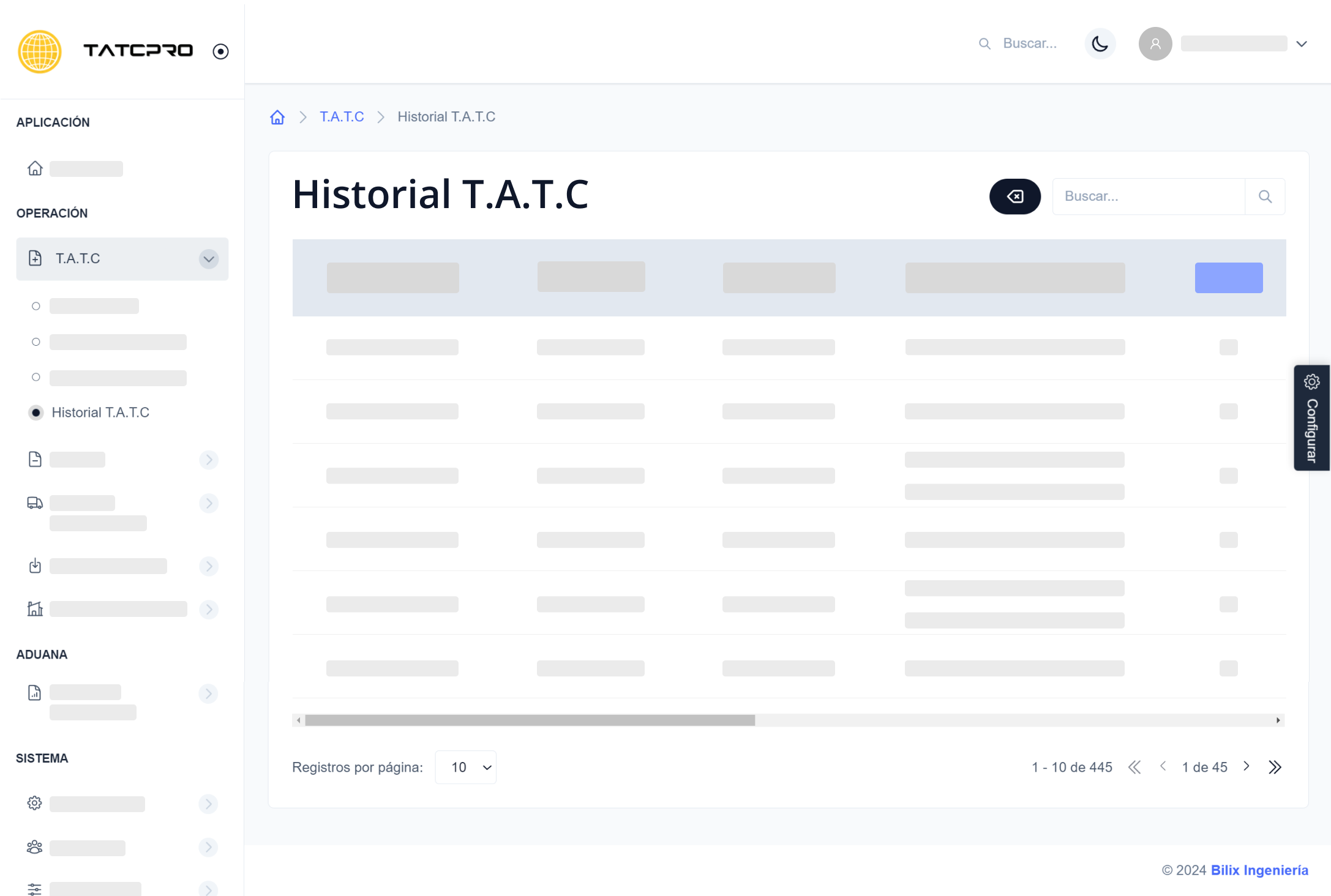 Historial de Registros